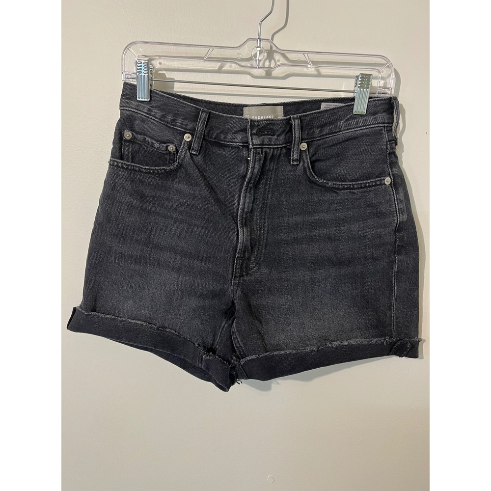 Everlane The Cheeky Short Washed Black High Rise Denim Jean Shorts Size 27